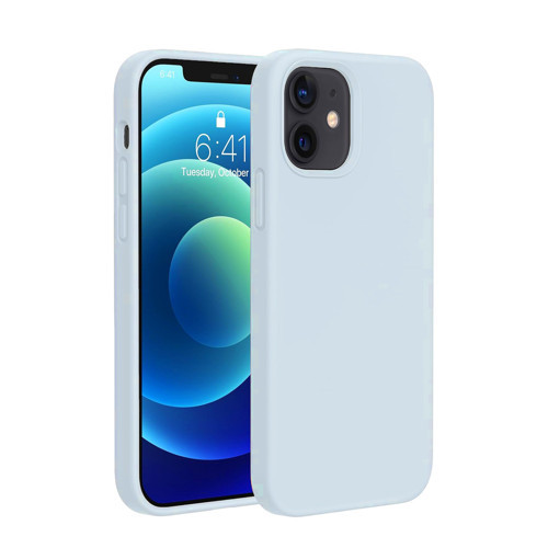 iPhone 12 / 12 Pro Silikon Kılıf MagSafe Uyumlu Güçlü Koruma Darbe Emici Gök Mavisi