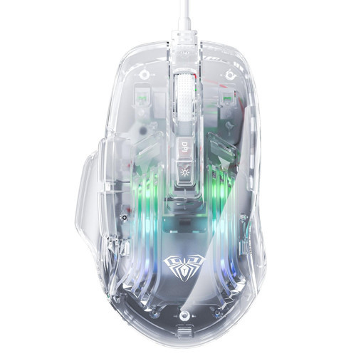 S80 7200DPI 7 Tuşlu RGB Şeffaf Optik Oyuncu Gaming Mouse