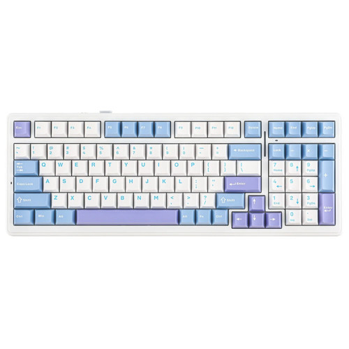F99 3 Modlu RGB Hot Swap Mekanik Reaper Switch Kablosuz Makrolu Klavye Mavi