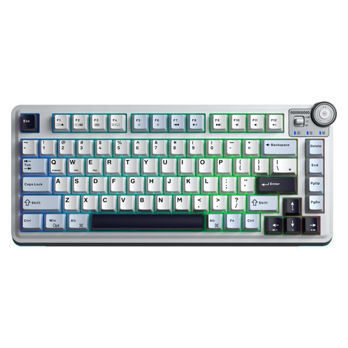 AU75 3 Modlu Mekanik Gaming Kablosuz Klavye RGB TKL Hot Swap Star Vector Switch Makrolu Oyuncu Klavyesi Lacivert
