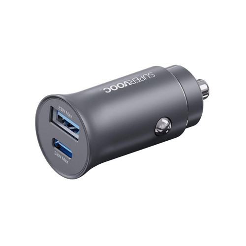 Bix 33W SuperVooc 2.0 Type-C PD ve USB-A Çift Portlu Araç içi Hızlı Şarj Cihazı 2
