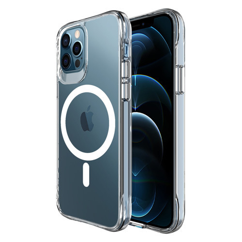 iPhone 13 Pro Max MagSafe Uyumlu Transparan Şeffaf Kılıf Güçlü Manyetik Üstün Darbe Koruması