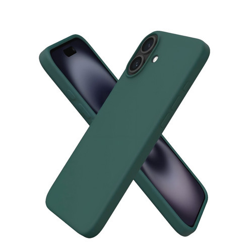 iPhone 16 Plus Silikon Kılıf MagSafe Uyumlu Güçlü Koruma Darbe Emici Biber Yeşili