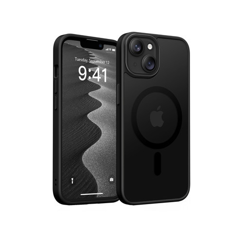 iPhone 16 Plus MagSafe Uyumlu Kılıf Tam Koruma Manyetik Darbe Emici Siyah