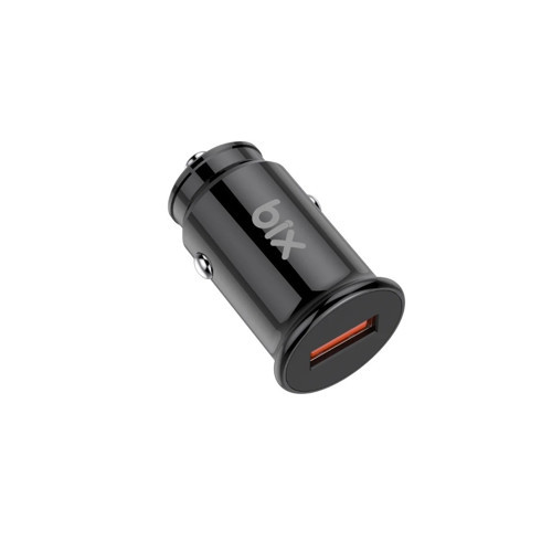 BX1A18W 18W QC 3.0 USB-A Araç Şarj Aleti iPhone Android Uyumlu Mini Araç İçi Şarj Cihazı Siyah