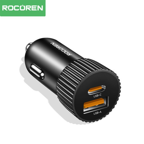 48W Çift Portlu USB Type-C ve USB-A Araç İçi Hızlı Şarj Cihazı