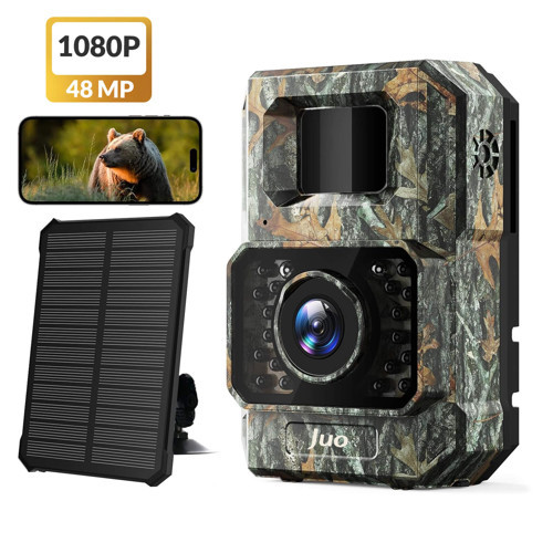 850WS Güneş Enerjili Fotokapan Kamera 48MP Full HD WiFi Hareket Sensörlü Gece Görüşlü IP66 Su Geçirmez