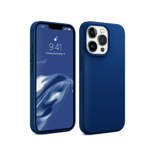iPhone 16 Pro Max Silikon Kılıf MagSafe Uyumlu Güçlü Koruma Darbe Emici Evren Mavisi