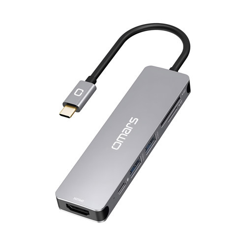 6 Port Type-C USB 3.1 PD 4K HDMI Video Transferi SD/TF Kart Uyumlu Hub Dönüştürücü Adaptör