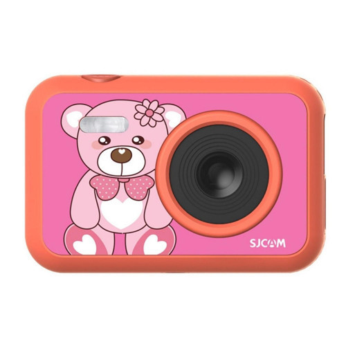 FunCam Çocuklar için Fotoğraf Makinesi ve Kamera Ayı Desenli Kırmızı