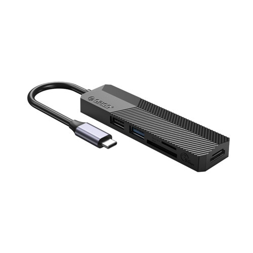 Type-C Bağlantılı 2 USB Portlu 4K@30Hz HDMI TF/SD Docking Station Siyah