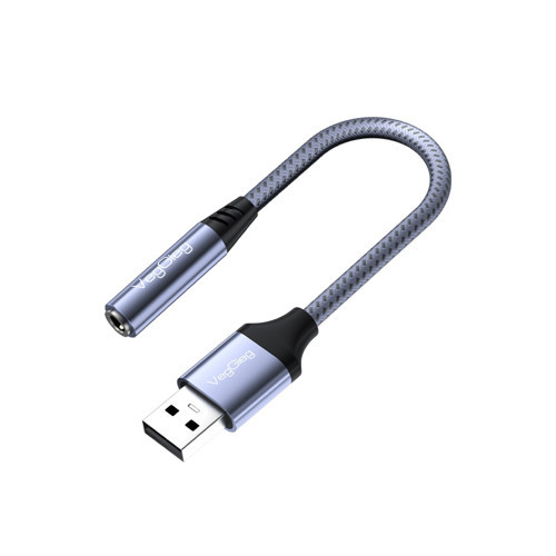 USB-A to 3.5mm Jack Aux Mikrofon Destekli DAC Chip HiFi Ses Kartı