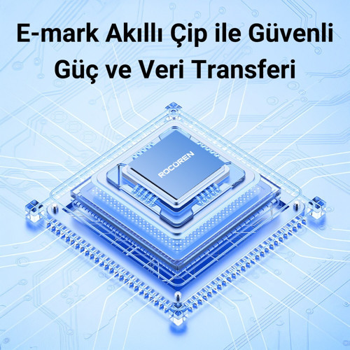 Rocoren 100W Type-C to Type-C RGB Aydınlatmalı Örgülü Şarj ve Data Kablosu 1 Metre 5