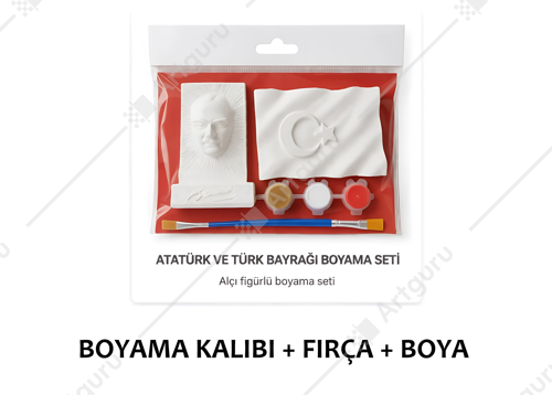 Atatürk Taş Boyama Figür Çocuk Gelişimi Boyama Etkinlik Seti