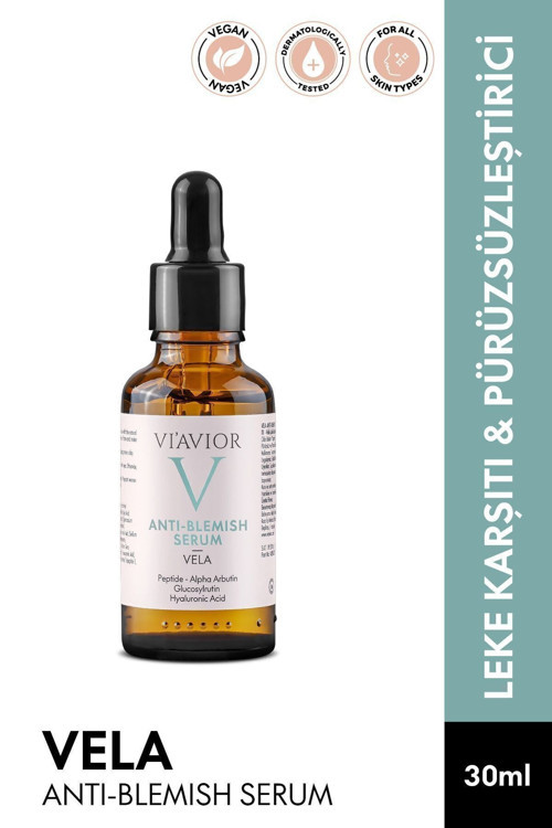 VELA LEKE KARŞITI ARBUTİN CİLT SERUMU VEGAN NEMLENDİRİCİ AYDINLATICI PÜRÜZSÜZLEŞTİRİCİ 30ML
