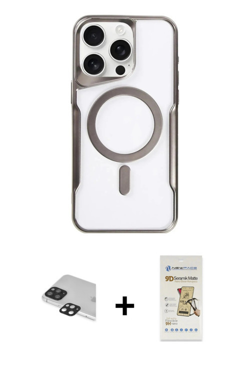 ieg™ iPhone 11 Pro Max Kılıf Yadigar Klasik Özel Seri - Siyah Mat Seramik Nano Ekran Koruyucu + Siya