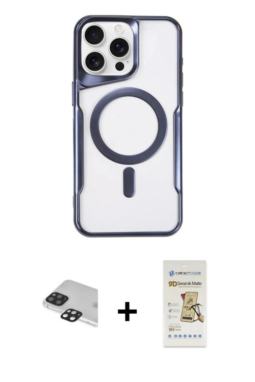 ieg™ iPhone 11 Pro Max Kılıf Yadigar Klasik Özel Seri - Siyah Mat Seramik Nano Ekran Koruyucu + Siya