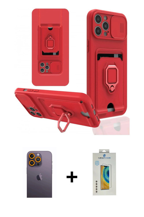 ieg™ iPhone 12 Pro Max Kılıf Vadi Form Prime - Siyah Polymer Nano Ekran Koruyucu + Sarı Neon Fosforl