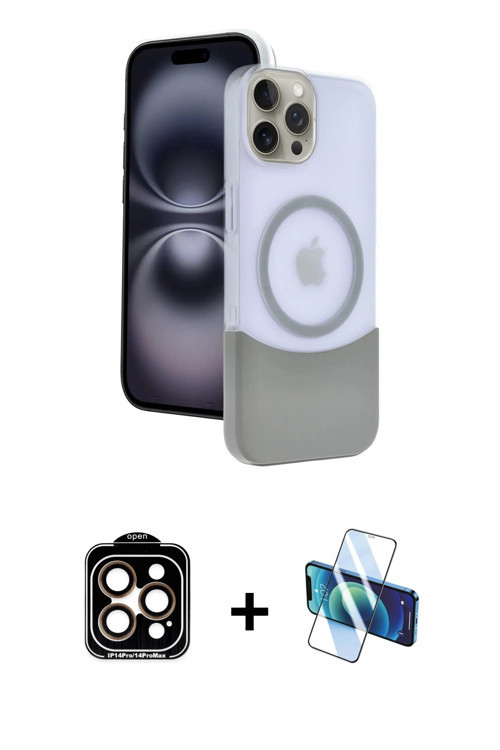 ieg™ iPhone 15 Pro Max Kılıf Kozmos Form Özel Seri - Siyah 3D Antistatik Seramik Nano Ekran Koruyucu