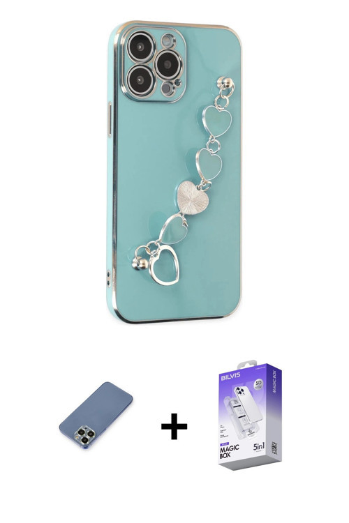 ieg™ iPhone 13 Pro Max Kılıf Nova Işık Prime - Siyah Bilvis 5in1 3D Magic Cam Ekran Koruyucu + Açık