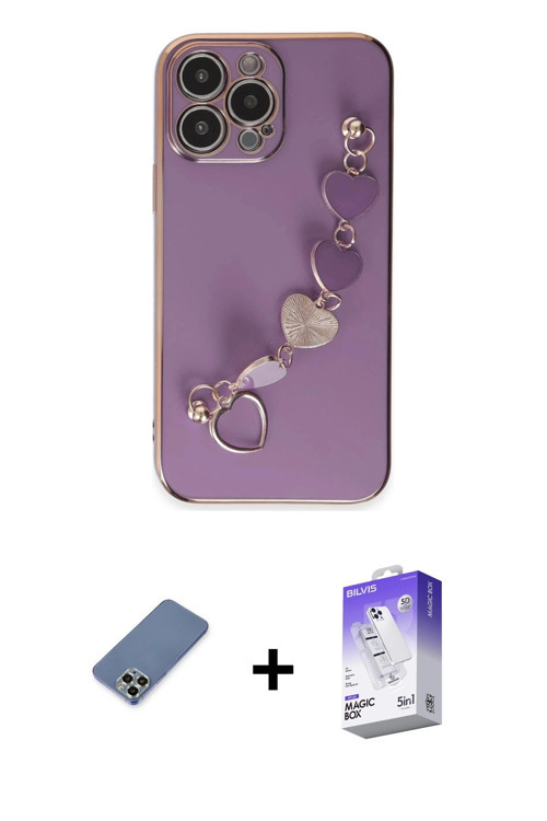 ieg™ iPhone 13 Pro Max Kılıf Nova Işık Prime - Siyah Bilvis 5in1 3D Magic Cam Ekran Koruyucu + Açık
