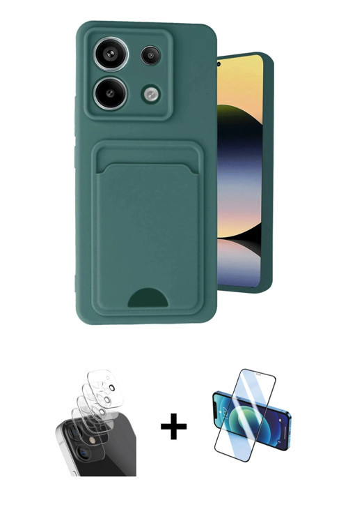 ieg™ Redmi Note 13 Pro 5G Kılıf Vadi Çizgi Prime - Siyah 3D Antistatik Seramik Nano Ekran Koruyucu +