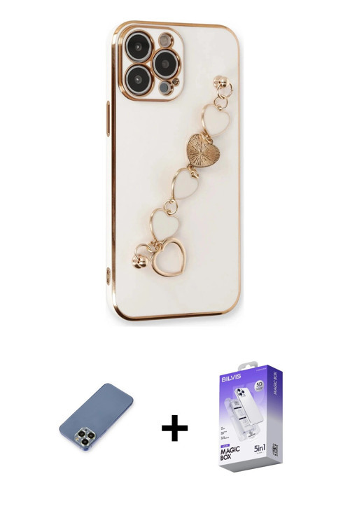 ieg™ iPhone 13 Pro Max Kılıf Nova Işık Prime - Siyah Bilvis 5in1 3D Magic Cam Ekran Koruyucu + Açık