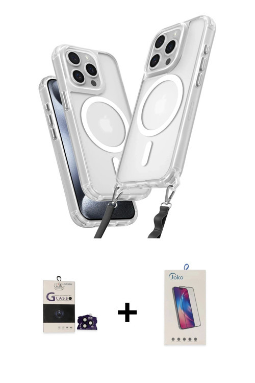 ieg™ iPhone 14 Pro Max Kılıf Atlas Doku Koleksiyonu - Siyah Joko 5D Cam + Siyah Bilvis Titan Kamera