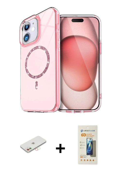 ieg™ iPhone 11 Kılıf Kıvılcım Form Prime - Siyah 6D Mat Seramik Hayalet Nano Ekran Koruyucu + Yeşil