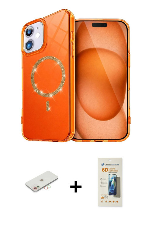 ieg™ iPhone 11 Kılıf Kıvılcım Form Prime - Siyah 6D Mat Seramik Hayalet Nano Ekran Koruyucu + Yeşil