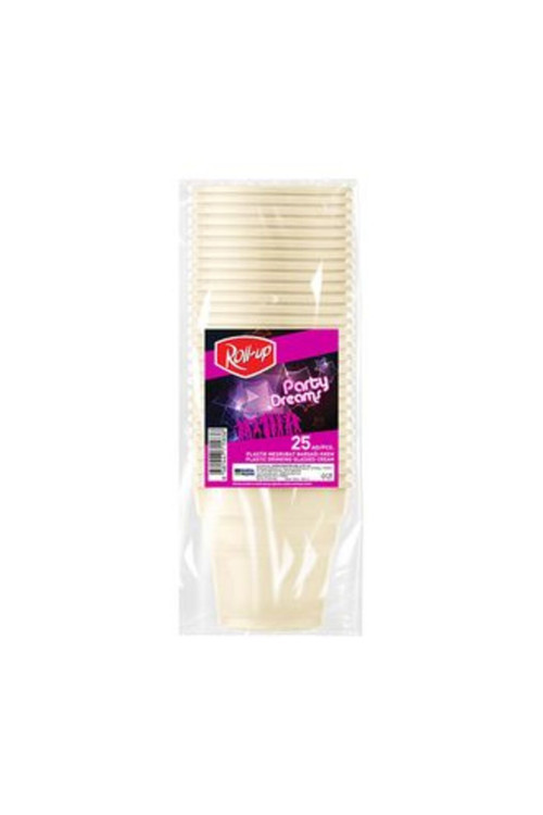2 Adet Party Dreams Meşrubat Bardağı 25'Li Krem (3 G)