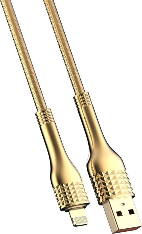 Ldnıo Hızlı Şarj Kablosu 2m Lightning Gold LS652