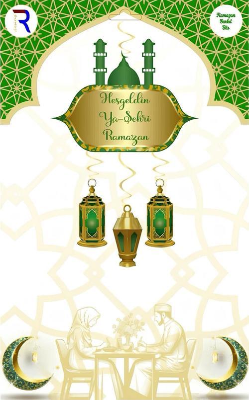 80 cm Sarkıt Hoşgeldin Ya Şehri Ramazan Banner - Hoşgeldin Ramazan Banner Ramazan Süsleri