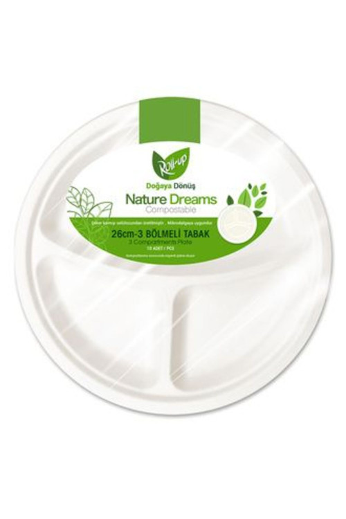 1 Adet Nature Dreams Tabak 3 Bölmeli 10'Lu 26 Cm
