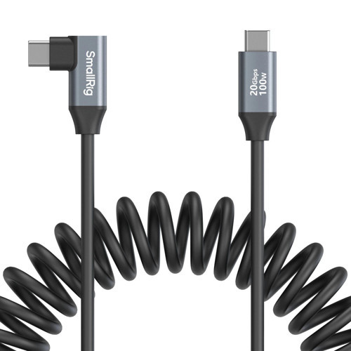 4792 USB-C (Düz) - USB-C (Açılı) Sarmal Veri Kablosu
