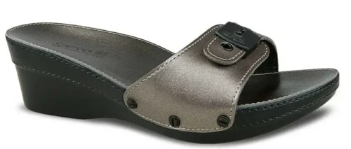 9927ı Minelli Topuklu Platin Ortopedik Kadın Terlik