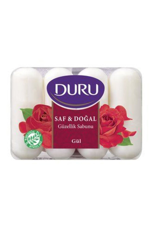 3 Adet Güzellik Sabunu Saf&Doğal Gül 4X70 G