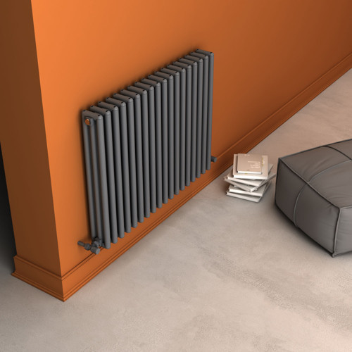 Tubulous Yakıt Tasarruflu Premium Malzeme Alüminyum Radyatör 60x81cm Kumlu Açık Gri
