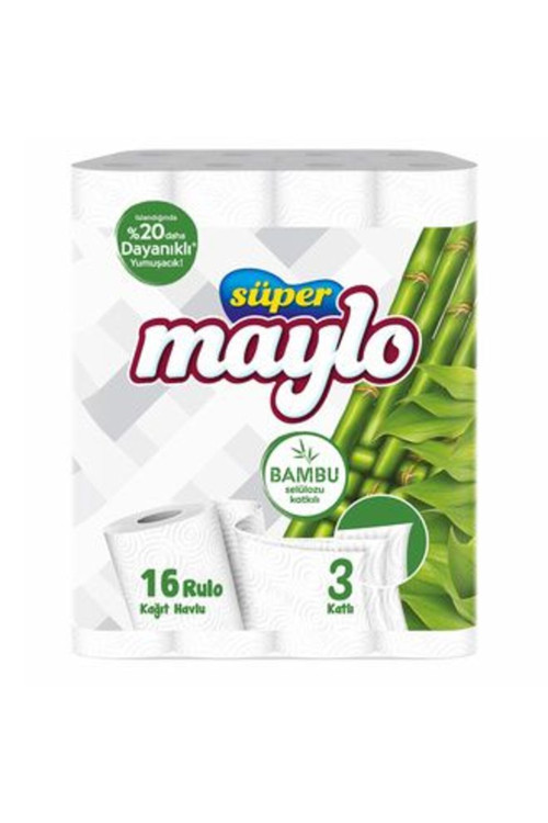 3 Adet Süper Bambu Katkılı Kağıt Havlu 16'Lı