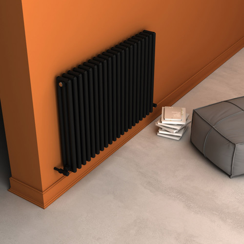 Tubulous Yakıt Tasarruflu Premium Malzeme Alüminyum Radyatör 60x90cm Kumlu Siyah