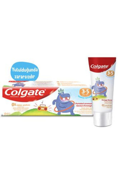 1 Adet 3-5 Yaş Portakal Aromalı Florürsüz Çocuk Diş Macunu 60 Ml