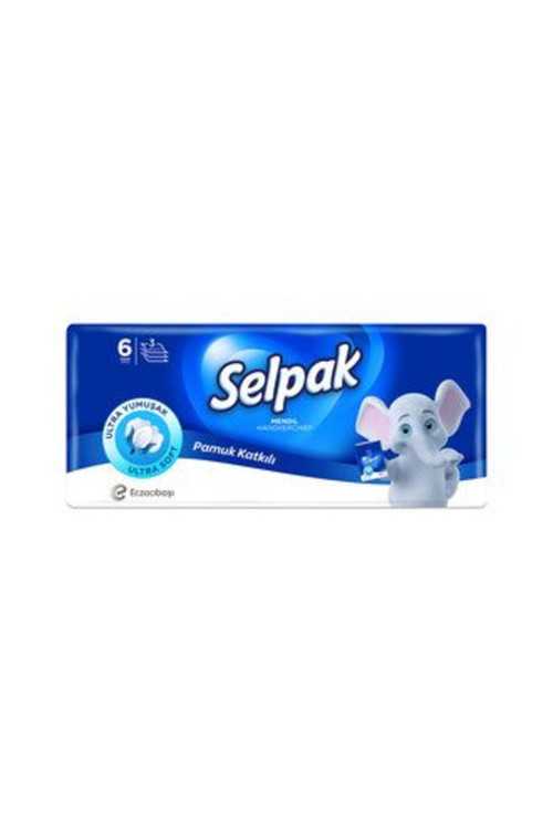1 Adet Cep Mendil 6'Lı Paket