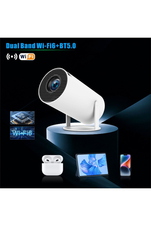 Hy300 Pro 4k Taşınabilir Sinema Projeksiyon 1280*720p Ev Sineması Android Akıllı Projeksiyon