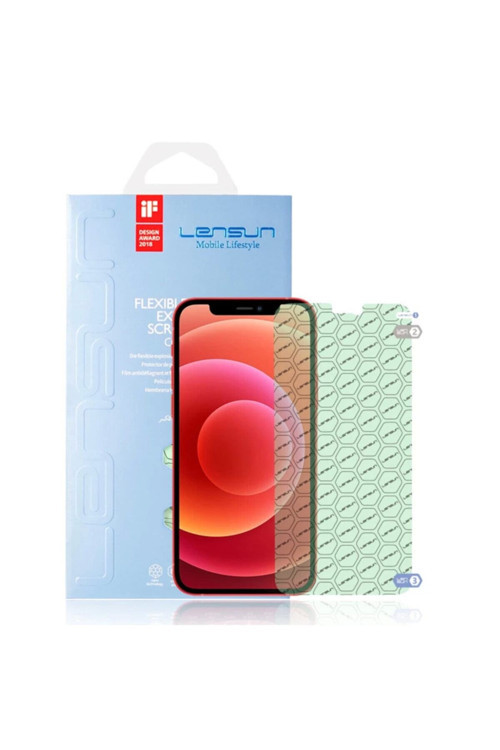İPHONE 15 Lensun Ön Ekran Şeffaf Esnek Nano Koruma