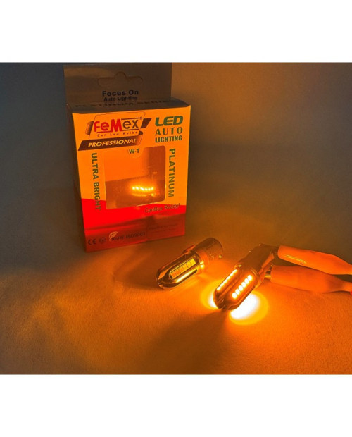 Platinum Tek Duy P21W 1156 15W Turuncu Led Ampul