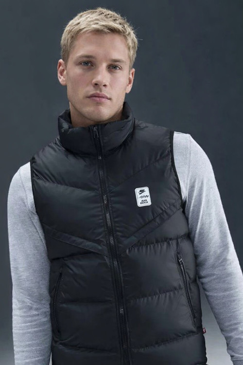 Air Max Storm Fit Men's Windrunner Gi Black Waistcoat Spor Yelek Siyah