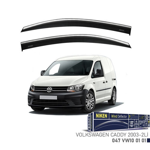 VW Caddy Cam Rüzgarlığı Kromlu 2'Li 2003+ Sonrası