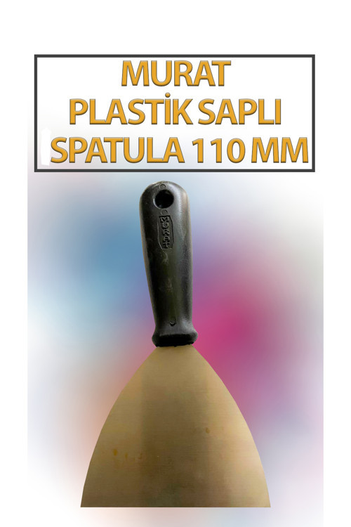 Plastik Saplı Spatula NO 110 (Ekonomik, Paslanmaz Spatula Ağız Genişliği 110 Mm)