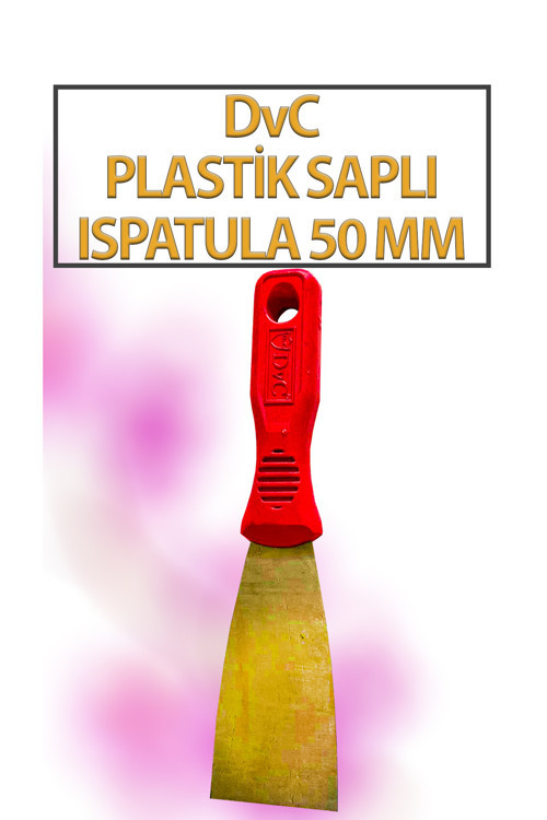 Plastik Saplı Spatula NO 50 (Ekonomik, Paslanmaz Spatula Ağız Genişliği 50 Mm )