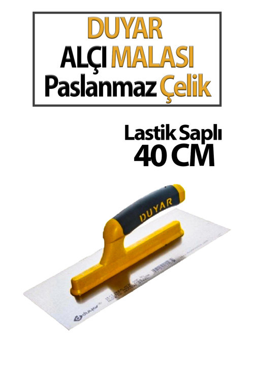 Duyar Alçı Malası Paslanmaz Çelik 40 cm Plastik Saplı